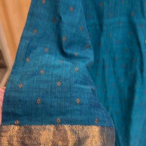 Blue Chanderi Kurta