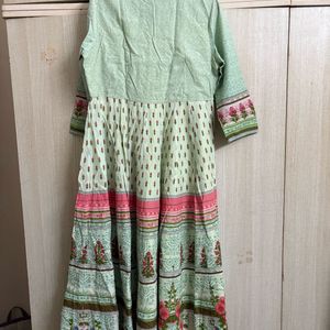 Biba Green Anarkali Maxi Kurta (M/34)