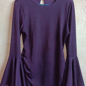 Stylish Women's Fancy Top Full-sleeve Purple 💜