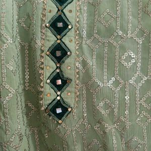 Green Kurta Set