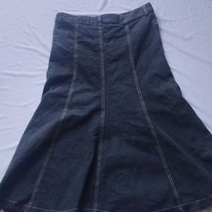 Denim Flared Mermaid Skirt