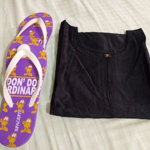 New Kurti+Free Hawai Flipflops Slippers