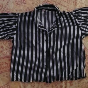 Black And White striped Shirt