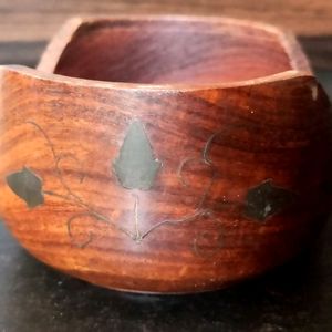 Wooden Candle Cum Cup/Glass Holder