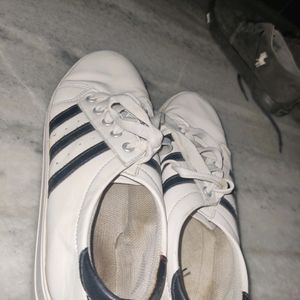 Black Stripes White Sneaker Shoes