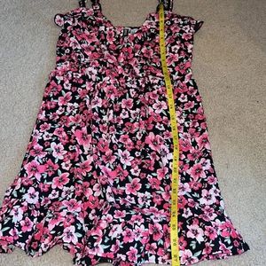 H& M Divided Mini Floral Ruffle Slip Dress