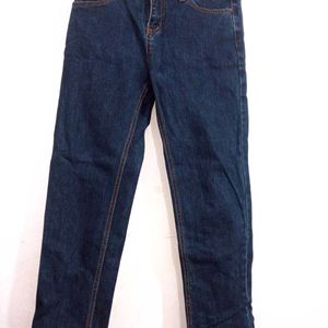 Navy Blue Straight Fit Jeans For Women