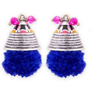 Kalbelia Tribe Pompom Earrings