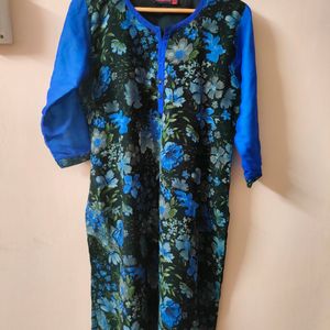 Blue Flower print kurti