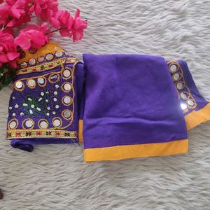 Cotton violet Skirt Set(Girls)