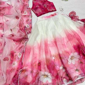 Pure Organza Fully Stiched Set🌸