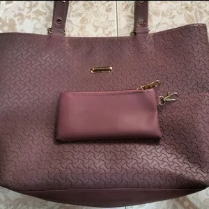 Maroon Handbag With Money Pouch