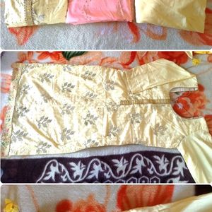 Unused Yellow Color 💛 Kurta Salwar Dupatta Set