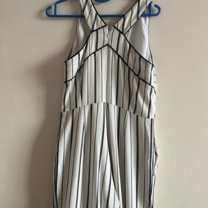 Striped Black And White Jumpsuit From Madame