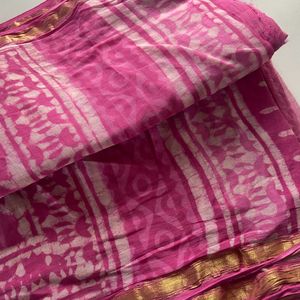 Soft Cotton Saree With Blouse