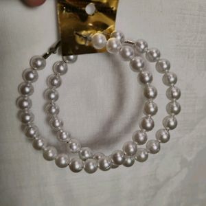 Beautiful Pearl Hoop Earrings