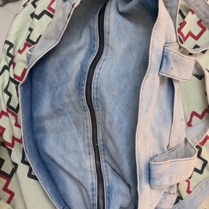 Zara Denim Tote Handbag