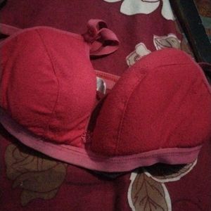 Red Padded Bra