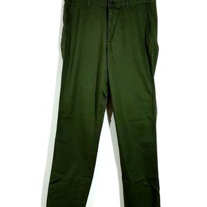 Dark Olive Green Semi Formal Pant For Men's