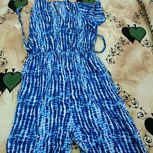 Multicolored Jaipuri Print Jumpsuit In XL Size