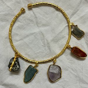 18K Gold Plated natural stone bracelet