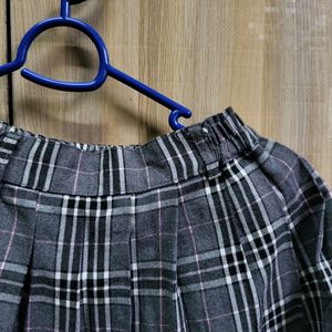 Japanese Plaid Checkered Skirt With Pocket