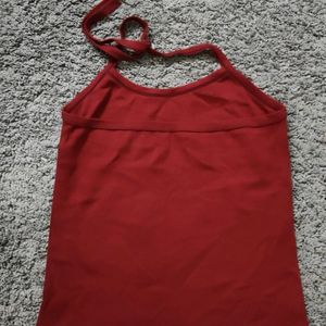 Sleeveless Halter Neck Top