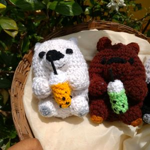 Handmade crochet bears combo for Tanvi Shah