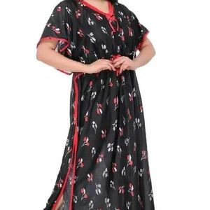 Printed Nightwear Fancy Satin silky stylish Printe