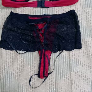 👙👙Red And Black Bra Panty Set ❤️‍🔥❤️‍🔥👙