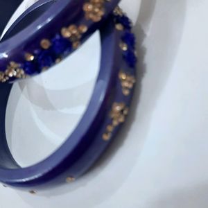 Women Blue Colour Flowerd Kada