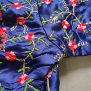 Readymade Blouse In Royal Blue