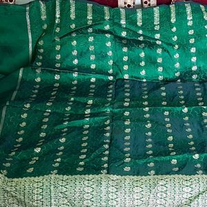 Green Banarasi Saree