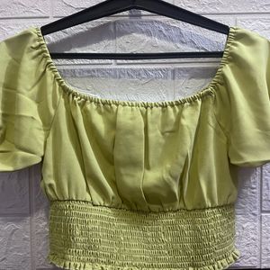 Urbanic Lime Green Crop Top