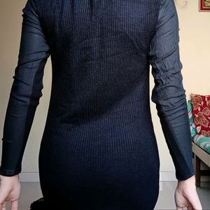 Black Skinny Sweater Dress