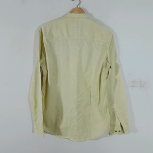 Cream Color Chinese Collar Shirt (Men's)