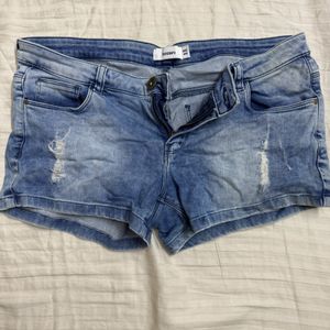 Denim Ripped Shorts