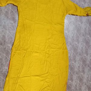 Yellow Ethnic Kurti