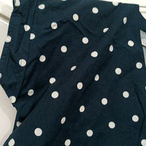 Dark Blue White Dot Top