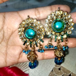 Jewellery Set BLUE Heavy Earrings