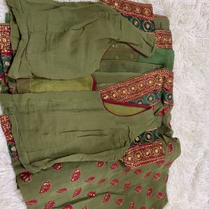 Green Heavy Work Saree