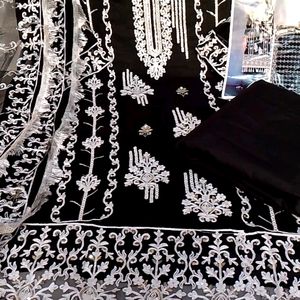 Fancy Pakistani Suit Black