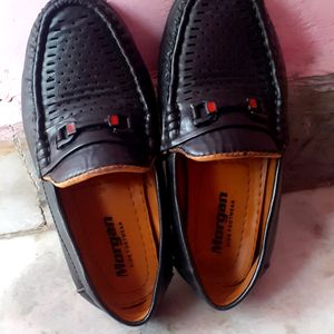 Two Time Use Black Loafer Shoes