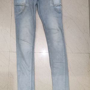 Women Grey Skinny Fit  full Length Jeans