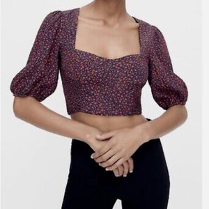 Zara Floral Blouse Size - m