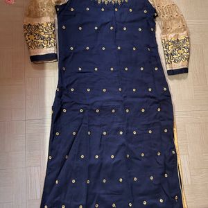 Navy Blue Kurta With Pants