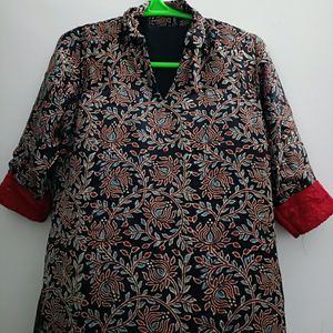 Pure Ajrakh Modal Silk Kurta