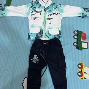 6-9 Months boy Dress - Coat, Tshirt & Jeans