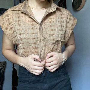 Aesthetic Casual Crop Shirt