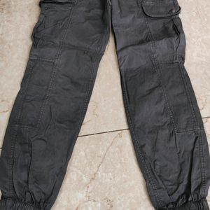 Charcoal Cotton Joggers Pants